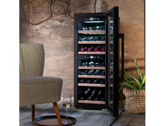 Vyno šaldytuvas Caso Smart Wine Cooler WineExclusive 38 Energy efficiency class G, Free standing, Bottles capacity Up to 38 bottles, Cooling type Compressor technology, Black