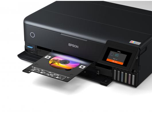 Rašalinis daugiafunkcinis spausdintuvas Epson Multifunctional Printer EcoTank L8180 Colour, Inkjet, A4, Wi-Fi, Black