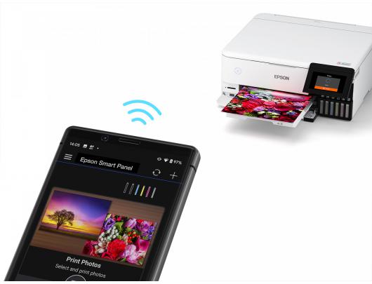 Rašalinis daugiafunkcinis spausdintuvas Epson Wireless Photo Printer EcoTank L8160 Colour, Inkjet, A4, Wi-Fi, Grey