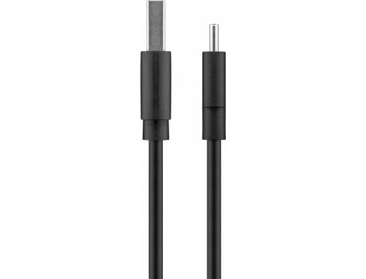 Kabelis Goobay USB-C charging and sync cable (USB-A > USB-C) 38675 0.1 m, Black