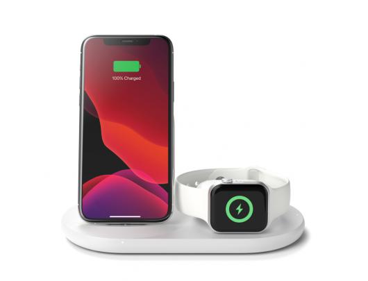 Belaidis įkroviklis Belkin 3-in-1 Wireless Charger skirtas Apple Devices BOOST CHARGE White