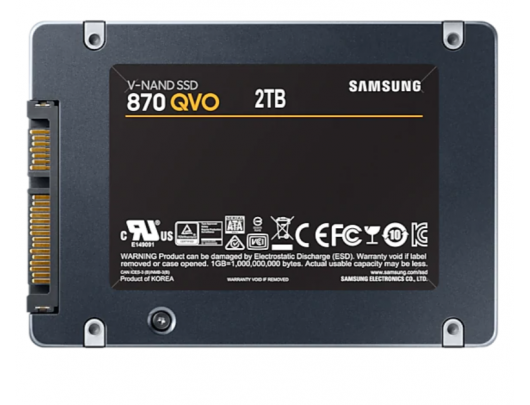 SSD diskas Samsung SSD 870 QVO  2000 GB, SSD form factor 2.5", SSD interface SATA III, Write speed 530 MB/s, Read speed 560 MB/s