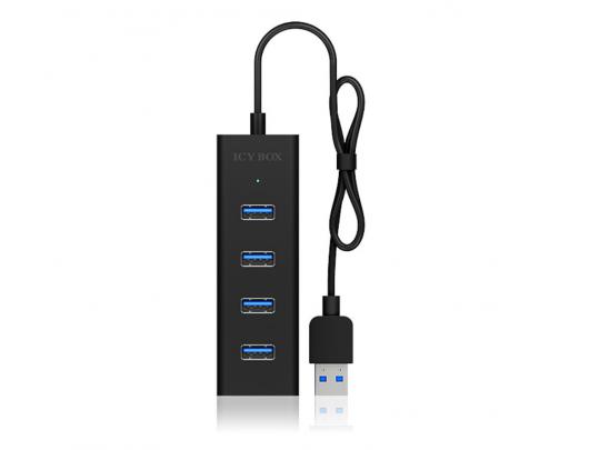 Jungčių stotelė Raidsonic 4 port USB 3.0 hub IB-HUB1409-U3 Black