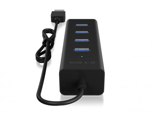 Jungčių stotelė Raidsonic 4 port USB 3.0 hub IB-HUB1409-U3 Black