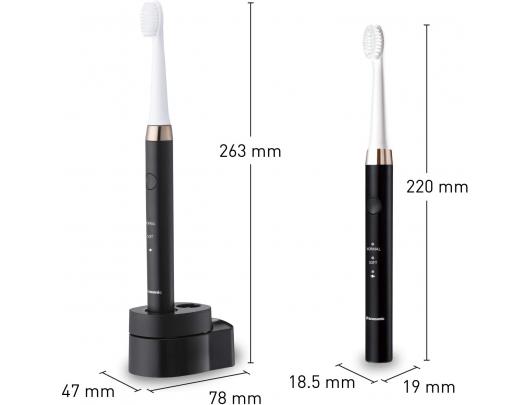 Dantų šepetėlis Panasonic Electric Toothbrush EW-DM81-K503 Rechargeable, For adults, Number of brush heads included 2, Number of teeth brushing modes