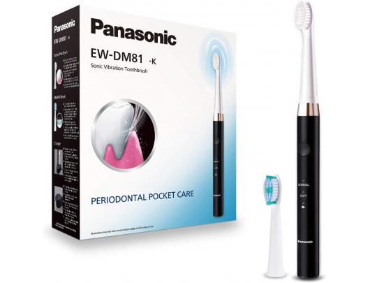 Dantų šepetėlis Panasonic Electric Toothbrush EW-DM81-K503 Rechargeable, For adults, Number of brush heads included 2, Number of teeth brushing modes