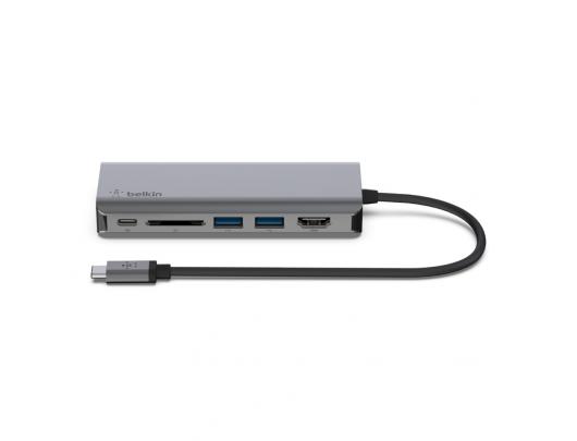 Jungčių stotelė Belkin USB-C 6-in-1 Multiport Adapter AVC008btSGY