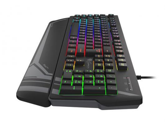 Žaidimų klaviatūra Genesis Rhod 350 RGB Gaming keyboard, RGB LED light, US, Black, Wired