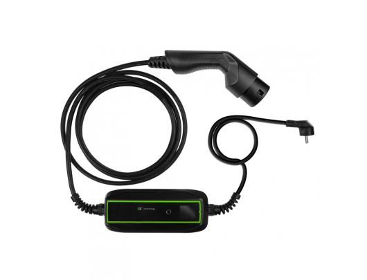 Automobilio įkrovos stotelė Green Cell EV16, GC EV PowerCable 3.6kW Schuko Type 2 mobile charger skirtas charging electric cars and Plug-In hybrids, 1