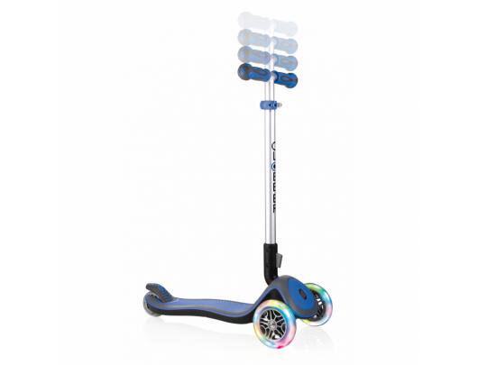 Paspirtukas GLOBBER scooter Elite Deluxe Lights, Dark Blue, 444-400