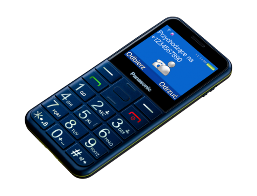 Mobilus telefonas Panasonic KX-TU155EXBN Blue, 2.4 ", TFT-LCD, microSD/microSDHC MB, USB version micro USB, Built-in camera, Main camera 0.3 MP