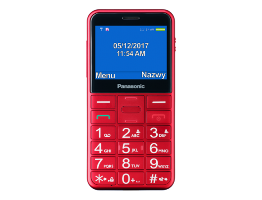 Mobilus telefonas Panasonic KX-TU155EXBN Red, 2.4 ", TFT-LCD, microSD/microSDHC MB, USB version micro USB, Built-in camera, Main camera 0.3 MP