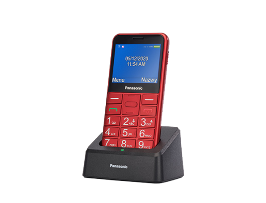 Mobilus telefonas Panasonic KX-TU155EXBN Red, 2.4 ", TFT-LCD, microSD/microSDHC MB, USB version micro USB, Built-in camera, Main camera 0.3 MP