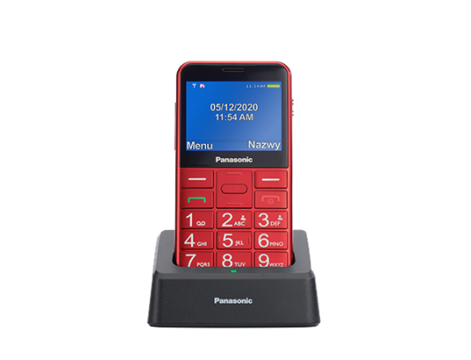 Mobilus telefonas Panasonic KX-TU155EXBN Red, 2.4 ", TFT-LCD, microSD/microSDHC MB, USB version micro USB, Built-in camera, Main camera 0.3 MP