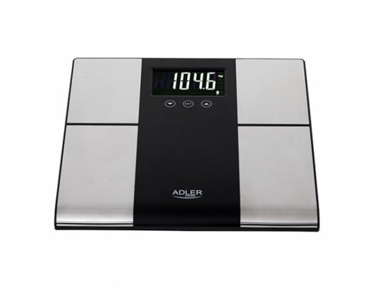 Svarstyklės Adler Bathroom scale with analyzer AD 8165	 Maximum weight (capacity) 225 kg, Accuracy 100 g, Body Mass Index (BMI) measuring, Stainless