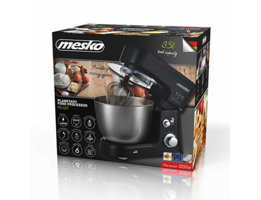Virtuvės kombainas Mesko MS 4217	 Food Processor, 1200 W, Number of speeds 6, Stainless steel/Black