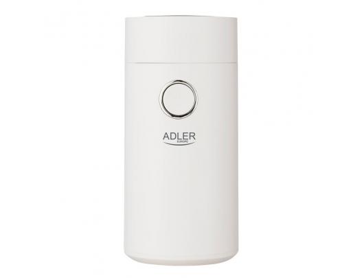 Kavamalė Adler AD4446wg 150 W, Coffee beans capacity 75 g, Lid safety switch, White
