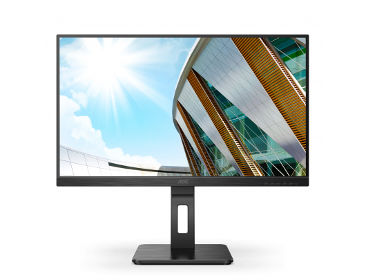 Monitorius AOC Monitor U27P2 27", IPS, UHD, 3840x2160, 16:9, 4 ms, 350 cd/m², Black, Headphone out (3.5mm), 60 Hz
