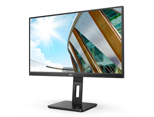 Monitorius AOC Monitor U27P2 27", IPS, UHD, 3840x2160, 16:9, 4 ms, 350 cd/m², Black, Headphone out (3.5mm), 60 Hz