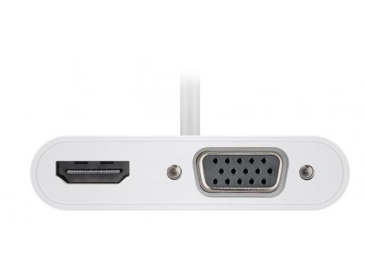 Jungčių stotelė Goobay USB-C multiport adapter HDMI + VGA + PD 100 W 52418 White