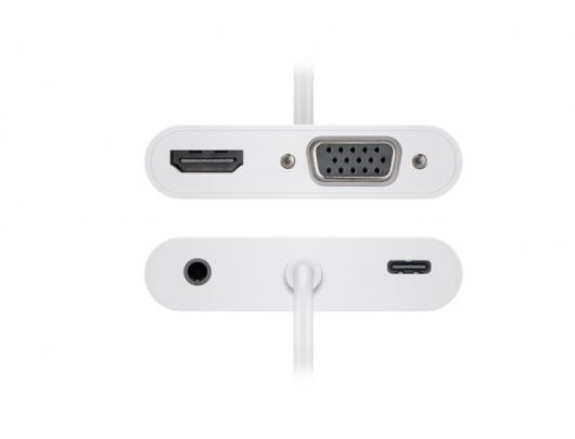 Jungčių stotelė Goobay USB-C multiport adapter HDMI + VGA + PD 100 W 52418 White