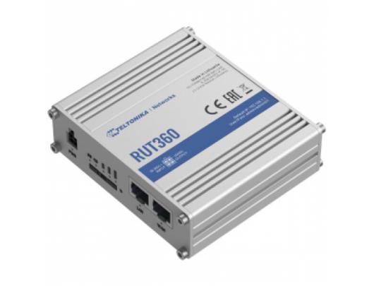 Maršrutizatorius Teltonika Industrial Cellular Router RUT360 LTE CAT6 	1 x LAN ports, 10/100 Mbps, compliance with IEEE 802.3, IEEE 802.3u standards,