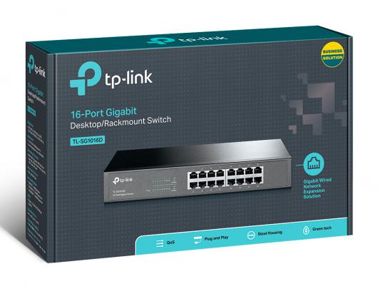 Komutatorius (Switch) TP-Link TL-SG1016D 16-Port Gigabit Desktop/Rackmount Switch