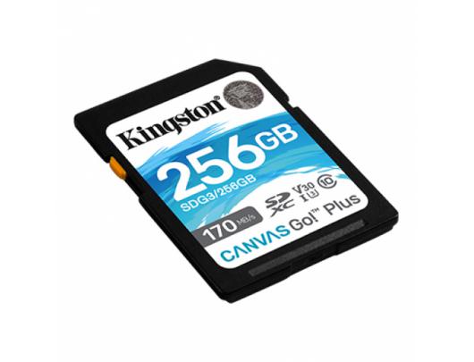 Atminties kortelė Kingston Canvas Go! Plus 256GB, SD, Flash memory class 10