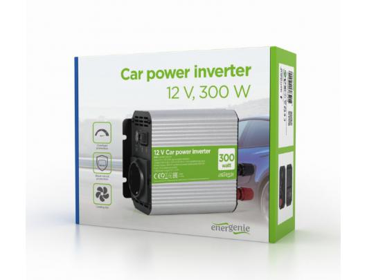Įtampos keitiklis (inverteris) Gembird 12 V Car power inverter, 300 W EG-PWC300-01