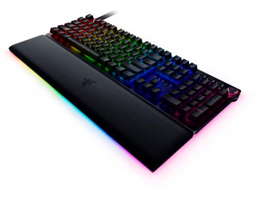 Žaidimų klaviatūra Razer Huntsman V2 Optical Gaming Keyboard RGB LED light, QWERTY US International, Wired, Black, Clicky Purple Switch, Numeric keypa