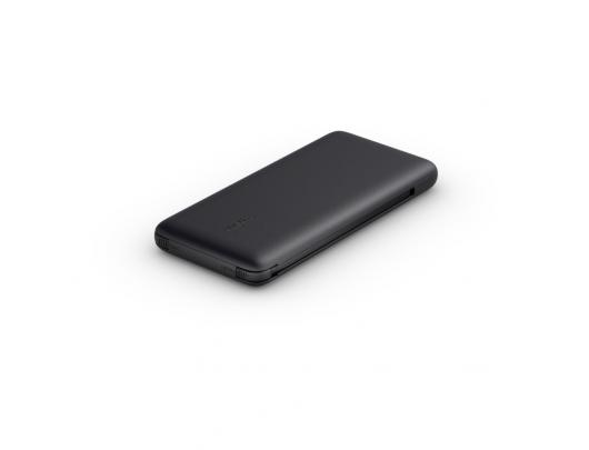 Išorinė baterija (power bank) Belkin BOOST CHARGE Plus Power Bank 10000 mAh, Integrated LTG and USB-C cables, Black, 18 W