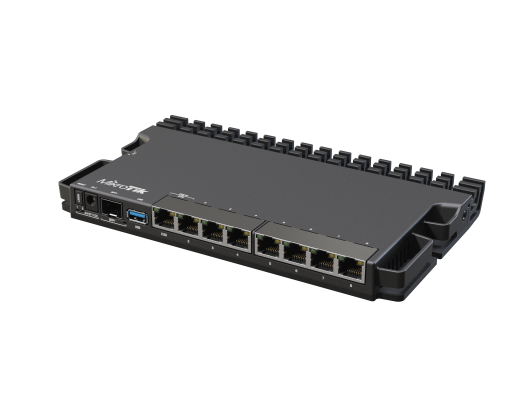 Maršrutizatorius MikroTik Wired Ethernet Router RB5009UG+S+IN, Quad core 1.4 GHz CPU, 1xSFP+, 7xGigabit LAN, 1x2.5G LAN, 1xUSB, Can be powered in 3 d