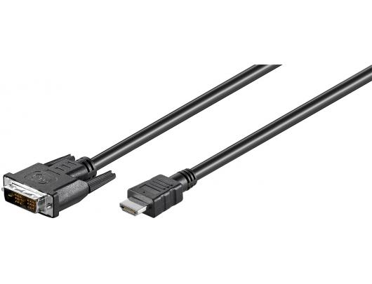 Kabelis Goobay DVI-D/HDMI cable, nickel plated 50580 Black, 2 m