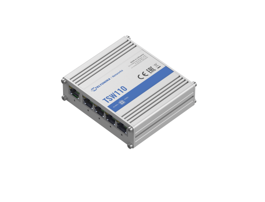 Komutatorius Teltonika Switch TSW110 PoE passive, Unmanaged, 1GBps (RJ-45) ports quantity 5