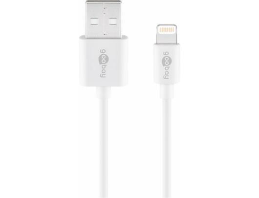 Kabelis Goobay Lightning USB charging and sync cable 54600 White, USB 2.0 male (type A), Apple Lightnin male (8-pin)