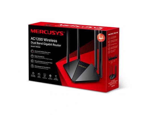 Maršrutizatorius Mercusys AC1200 Wireless Dual Band Gigabit Router MR30G 802.11ac, 867+300 Mbit/s, Ethernet LAN (RJ-45) ports 2× Gigabit LAN Ports, A
