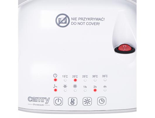Šildytuvas Camry Heater CR 7732 Ceramic, 1500 W, Number of power levels 2, Suitable skirtas rooms up to 15 m², White