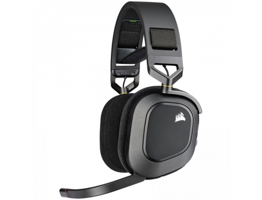 Ausinės Corsair Gaming Headset HS80 RGB WIRELESS Built-in microphone, Carbon, Over-Ear