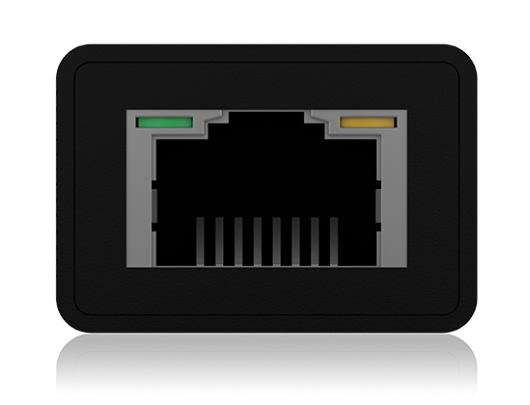 Jungčių stotelė Raidsonic 4 Port Hub with USB 3.0 Type-A, Type-C, Gigabit LAN Icy Box IB-HUB1419-LAN Black