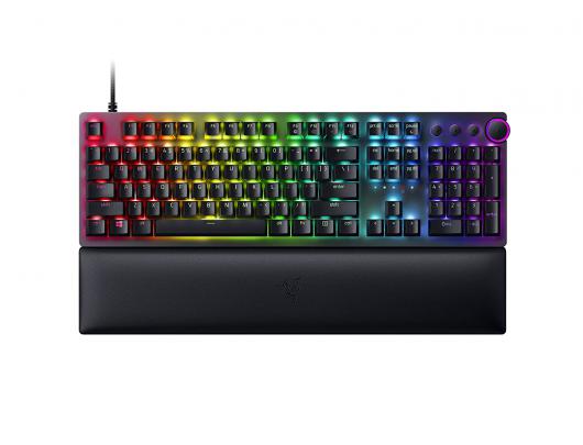 Žaidimų klaviatūra Razer Huntsman V2 Optical Gaming Keyboard RGB LED light, Nordic layout, Wired, Black, Clicky Purple Switch, Numeric keypad