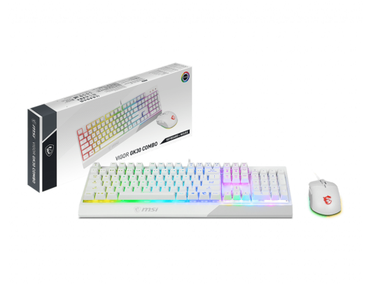 Klaviatūra MSI Vigor GK30 COMBO WHITE US