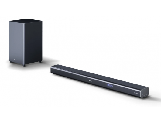 Garso sistema Sharp HT-SBW460, su belaidžiu žemų dažnių garsiakalbiu, Dolby Atmos, HDMI ARC/CEC, Bluetooth, 95 cm, juoda
