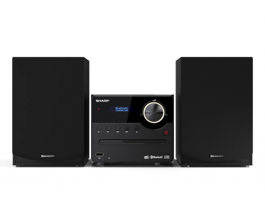 Muzikinis centras  Sharp XL-B517D(BK), CD grotuvas/FM radijas/USB/Bluetooth v5.0, Aux-in, 45W, juoda