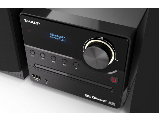 Muzikinis centras  Sharp XL-B517D(BK), CD grotuvas/FM radijas/USB/Bluetooth v5.0, Aux-in, 45W, juoda