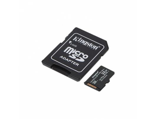 Atminties kortelė Kingston UHS-I 32GB, microSDHC/SDXC Industrial Card, Flash memory class Class 10, UHS-I, U3, V30, A1, SD Adapter