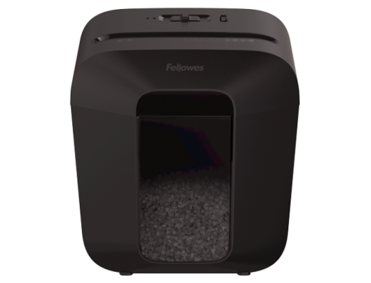 Dokumentų naikiklis Fellowes Powershred LX25M Black, 11.5 L, Credit cards shredding, Mini-Cut Shredder, Paper handling standard/output 6 sheets per p