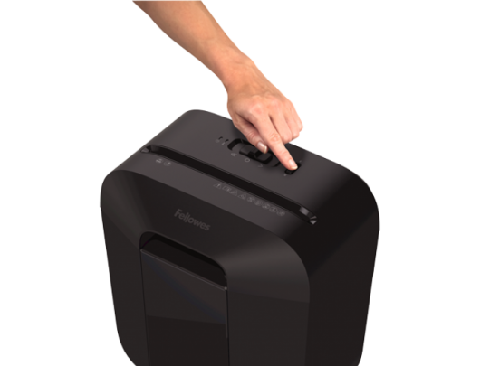 Dokumentų naikiklis Fellowes Powershred LX25M Black, 11.5 L, Credit cards shredding, Mini-Cut Shredder, Paper handling standard/output 6 sheets per p