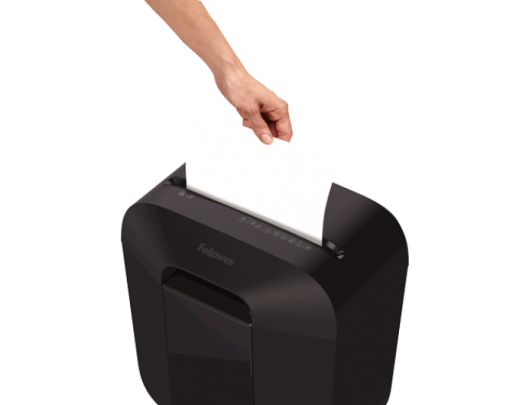 Dokumentų naikiklis Fellowes Powershred LX25M Black, 11.5 L, Credit cards shredding, Mini-Cut Shredder, Paper handling standard/output 6 sheets per p