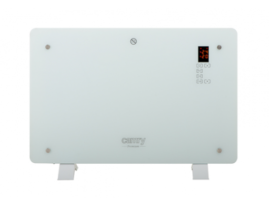 Šildytuvas Camry CR 7721 Convection glass heater LCD with remote control, 1500 W, Number of power levels 2, White