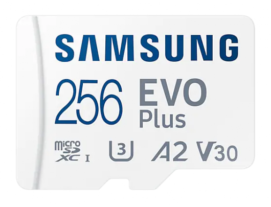 Atminties kortelė Samsung microSD Card EVO PLUS 256GB, MicroSDXC, Flash memory class 10, SD adapter